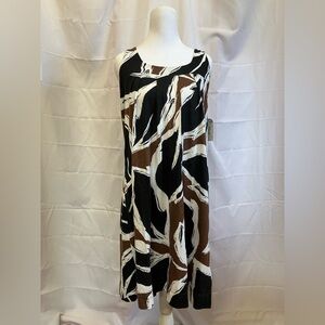 a.n.a Black and White Sleeveless Halter Midi Sundress